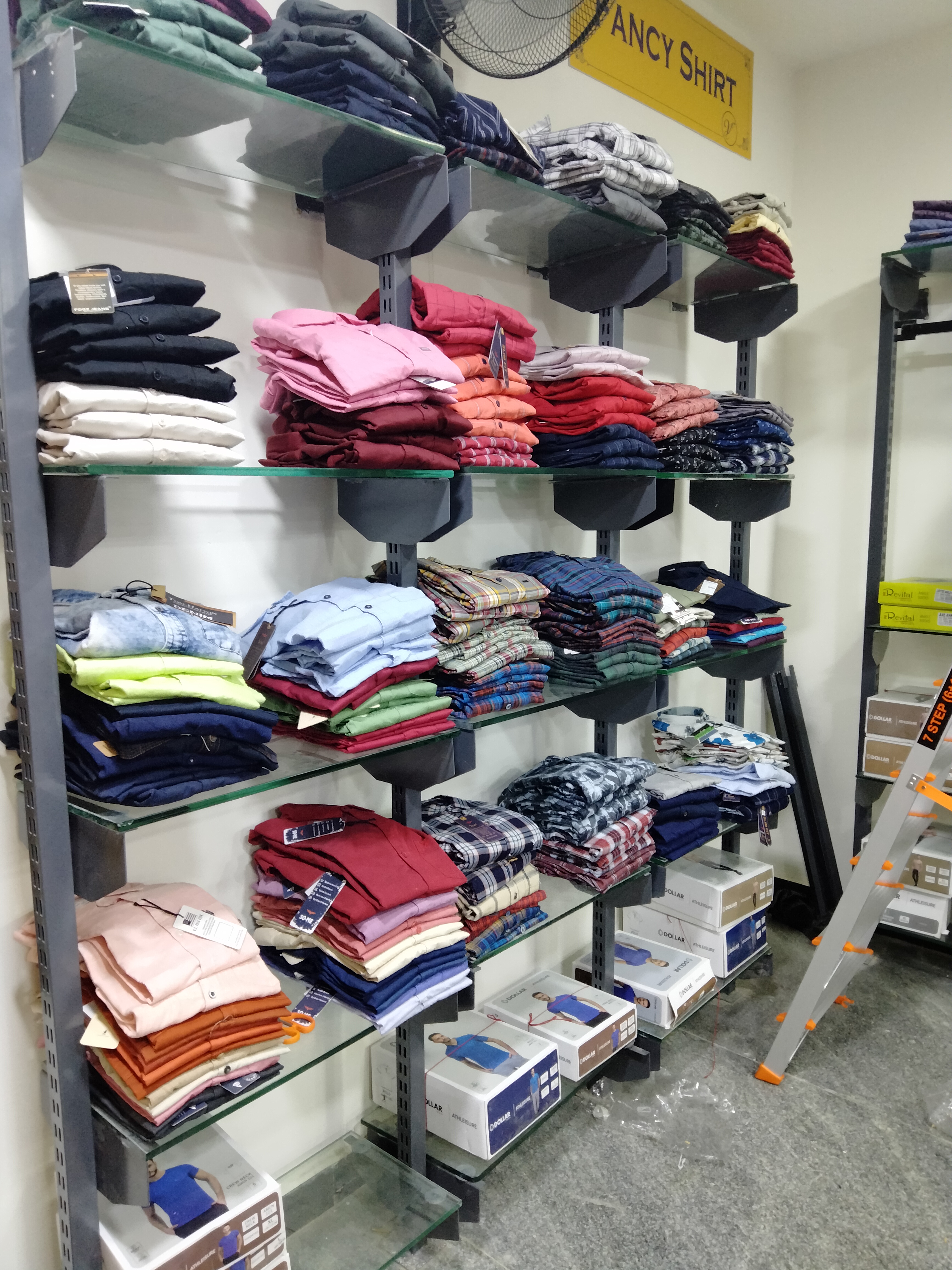 Glass Shelf Rack - Garment rack Madurai